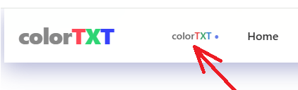 ColorTXT top menu example showing dropdown